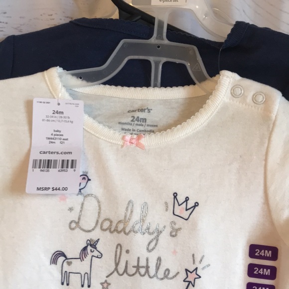 Carter’s four piece legging and long sleeve onsie set. NWT - Picture 2 of 16